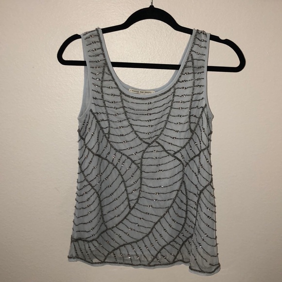 Light blue sequin detail top - Picture 1 of 3